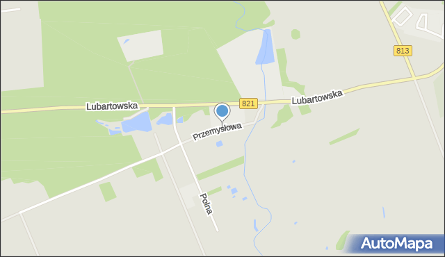 Ostrów Lubelski, Przemysłowa, mapa Ostrów Lubelski