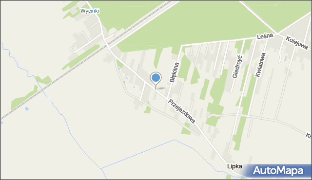 Ostrówek gmina Klembów, Przejazdowa, mapa Ostrówek gmina Klembów