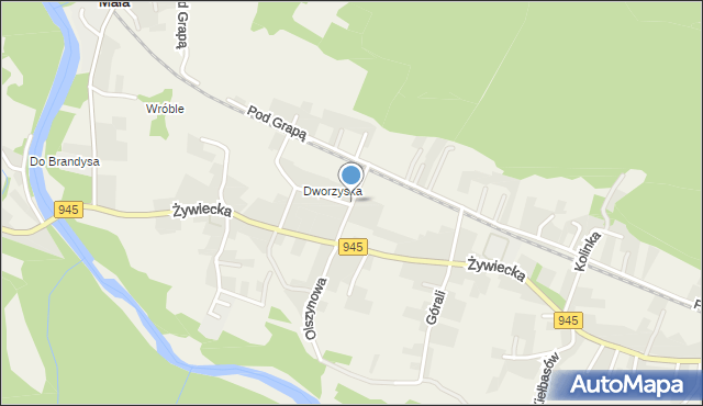 Pewel Mała, Prosta, mapa Pewel Mała