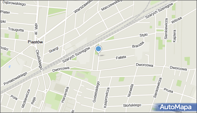 Piastów powiat pruszkowski, Przerwy-Tetmajera Kazimierza, mapa Piastów powiat pruszkowski
