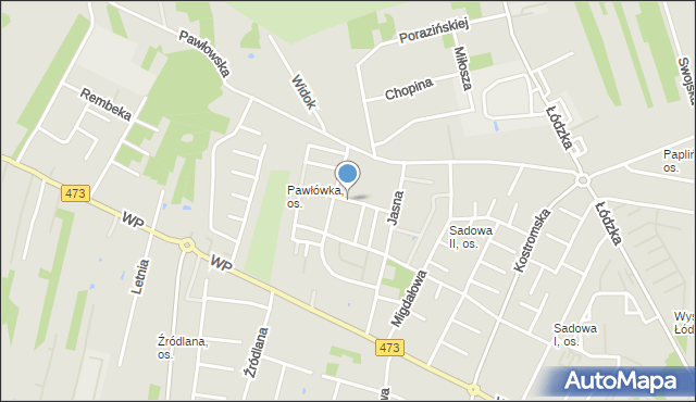 Piotrków Trybunalski, Promienna, mapa Piotrków Trybunalski