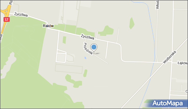 Piotrków Trybunalski, Przednia, mapa Piotrków Trybunalski