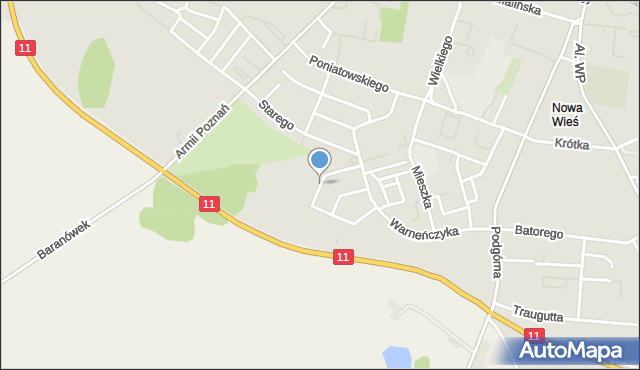 Pleszew, Przemysława II, mapa Pleszew