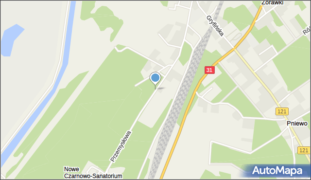 Pniewo gmina Gryfino, Przemysłowa, mapa Pniewo gmina Gryfino