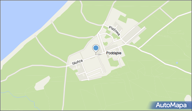 Poddąbie, Promenada Słońca, mapa Poddąbie