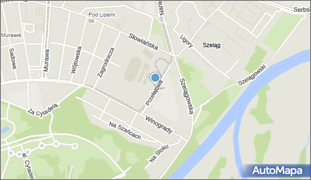 Poznań, Przełajowa, mapa Poznania