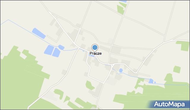 Pracze, Pracze, mapa Pracze