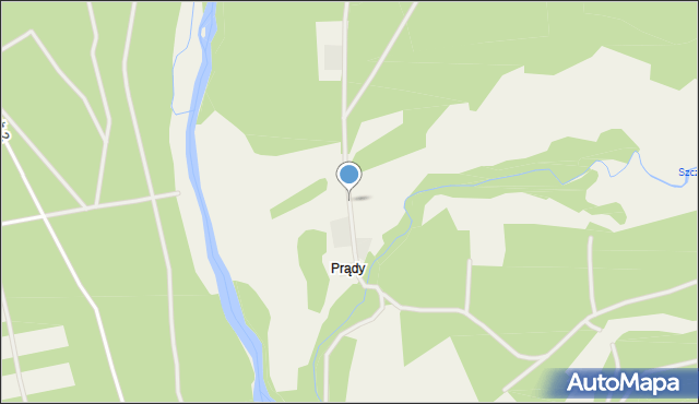 Prądy gmina Czarne, Prądy, mapa Prądy gmina Czarne