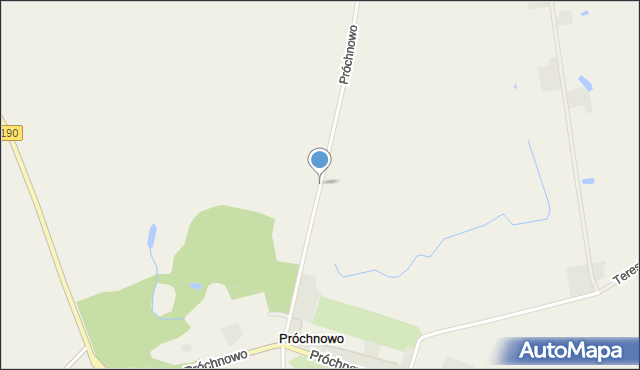 Próchnowo gmina Margonin, Próchnowo, mapa Próchnowo gmina Margonin