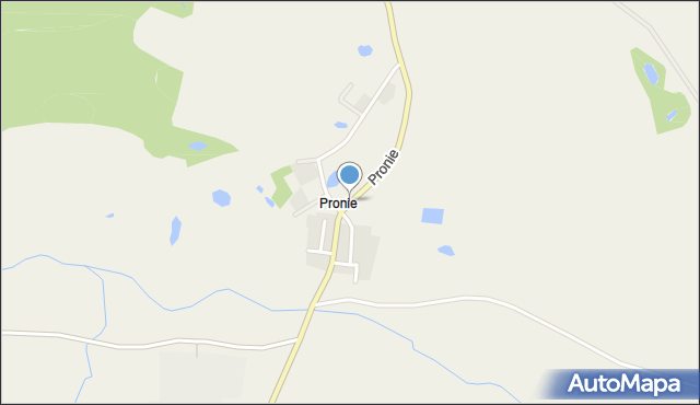 Pronie, Pronie, mapa Pronie