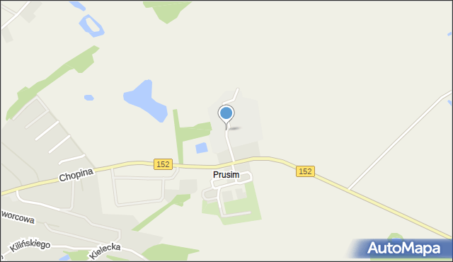 Prusim gmina Resko, Prusim, mapa Prusim gmina Resko