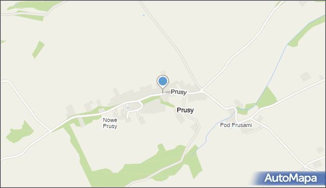 Prusy gmina Stopnica, Prusy, mapa Prusy gmina Stopnica