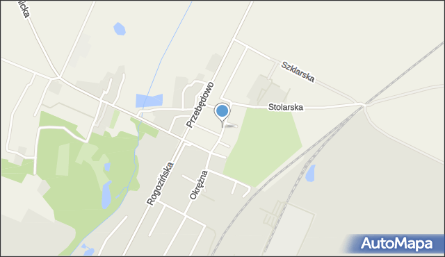 Przebędowo gmina Murowana Goślina, Przewozowa, mapa Przebędowo gmina Murowana Goślina