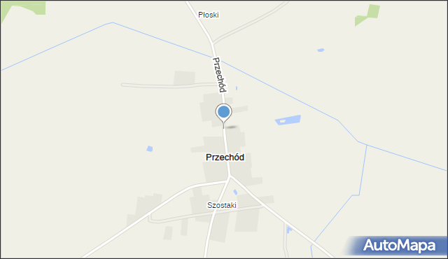 Przechód gmina Sosnówka, Przechód, mapa Przechód gmina Sosnówka