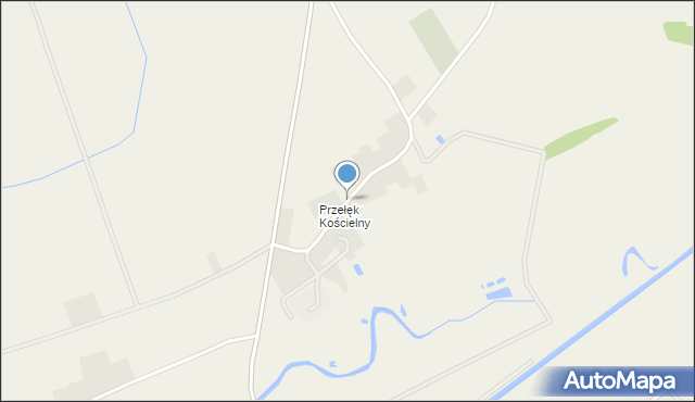 Przełęk gmina Płośnica, Przełęk Kościelny, mapa Przełęk gmina Płośnica