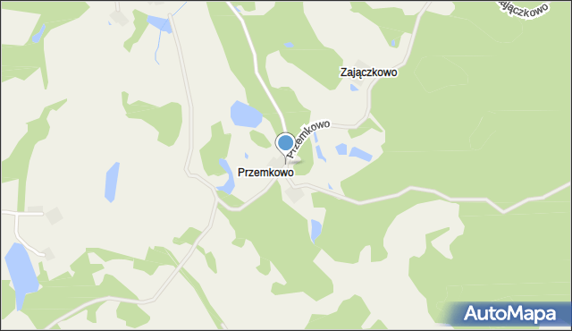 Przemkowo gmina Miastko, Przemkowo, mapa Przemkowo gmina Miastko