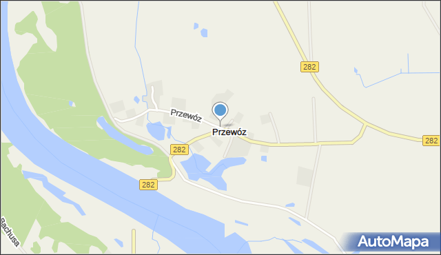 Przewóz gmina Bojadła, Przewóz, mapa Przewóz gmina Bojadła