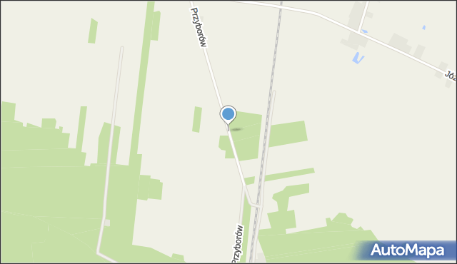 Przyborów gmina Widawa, Przyborów, mapa Przyborów gmina Widawa