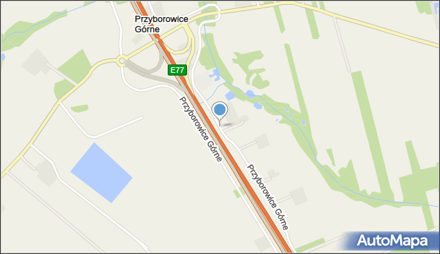 Przyborowice Górne, Przyborowice Górne, mapa Przyborowice Górne