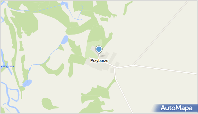 Przyborze gmina Łobez, Przyborze, mapa Przyborze gmina Łobez