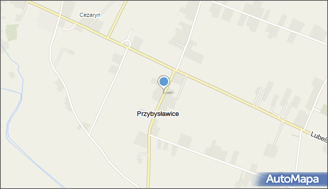Przybysławice gmina Garbów, Przybysławice, mapa Przybysławice gmina Garbów