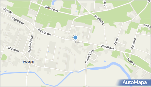 Przyłęki gmina Białe Błota, Prosta, mapa Przyłęki gmina Białe Błota