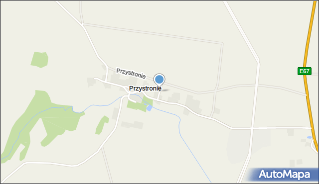 Przystronie gmina Łagiewniki, Przystronie, mapa Przystronie gmina Łagiewniki