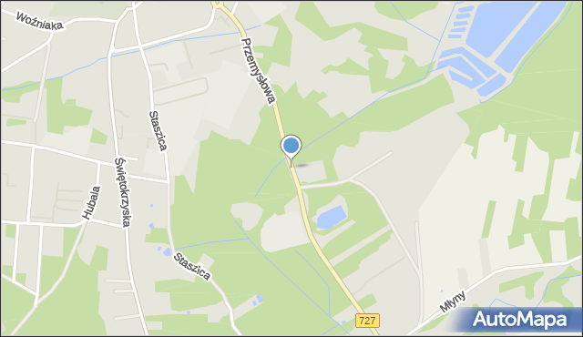 Przysucha, Przemysłowa, mapa Przysucha