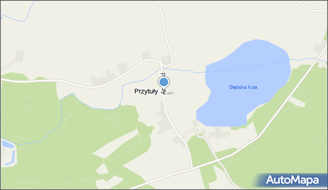 Przytuły gmina Pozezdrze, Przytuły, mapa Przytuły gmina Pozezdrze