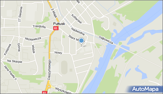 Pułtusk, Przechodnia, mapa Pułtusk