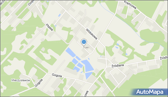Radonie, Przytulna, mapa Radonie