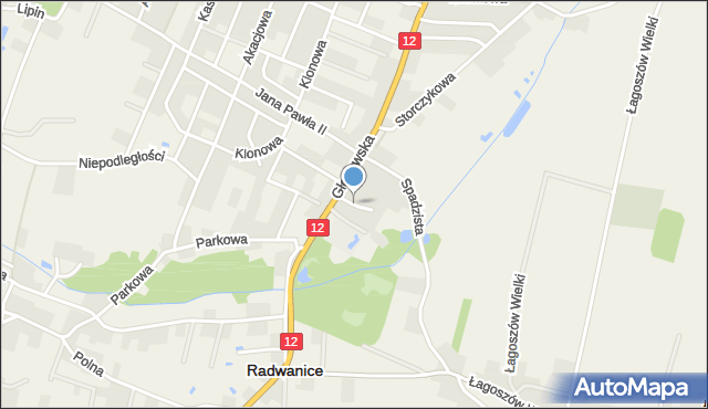 Radwanice powiat polkowicki, Prosta, mapa Radwanice powiat polkowicki