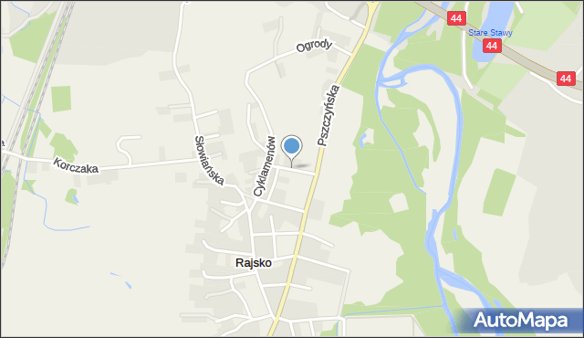 Rajsko gmina Oświęcim, Przesmyk, mapa Rajsko gmina Oświęcim