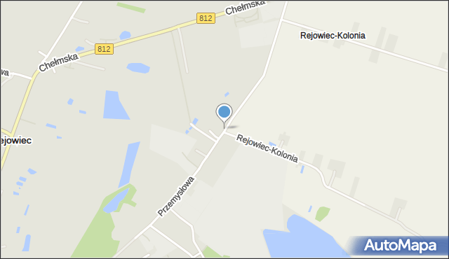 Rejowiec powiat chełmski, Przemysłowa, mapa Rejowiec powiat chełmski