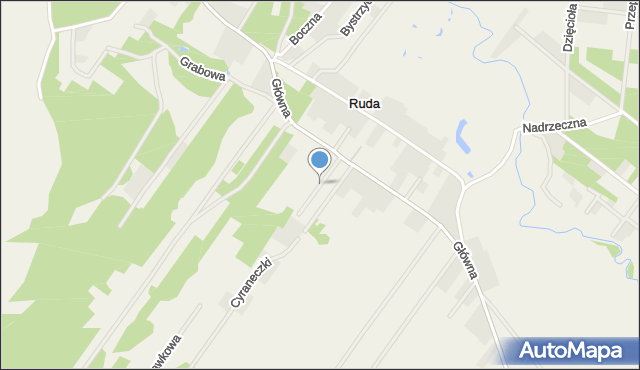 Ruda gmina Radzymin, Promienna, mapa Ruda gmina Radzymin