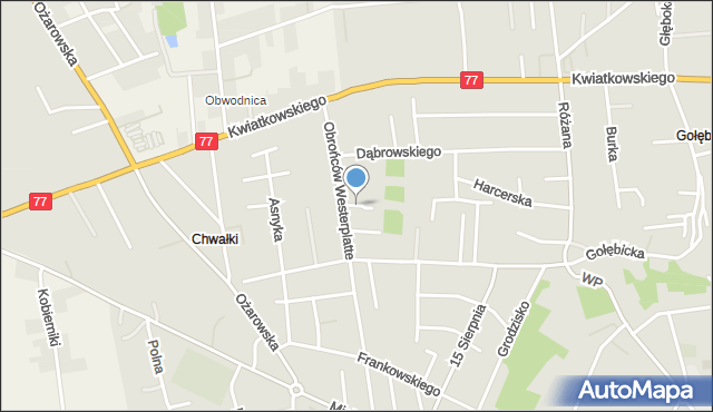 Sandomierz, Przytulna, mapa Sandomierza