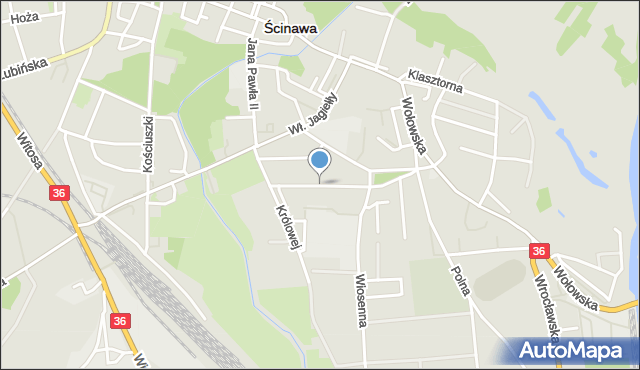 Ścinawa powiat lubiński, Przyjaciół Żołnierza, mapa Ścinawa powiat lubiński