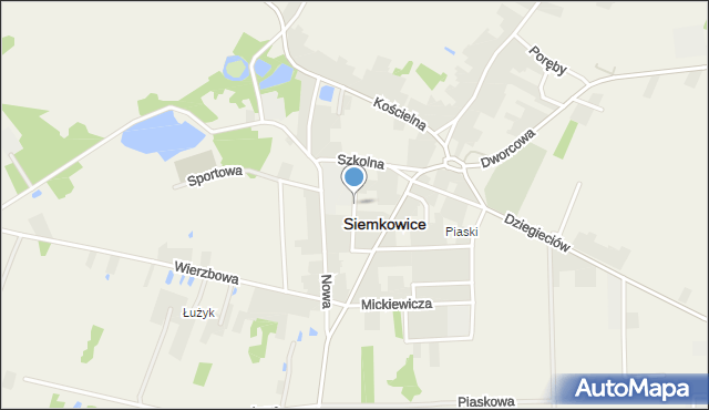 Siemkowice, Przedszkolna, mapa Siemkowice