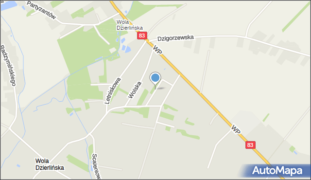 Sieradz, Przyjazna, mapa Sieradz