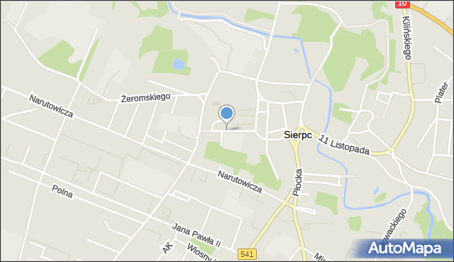 Sierpc, Prusa Bolesława, mapa Sierpc