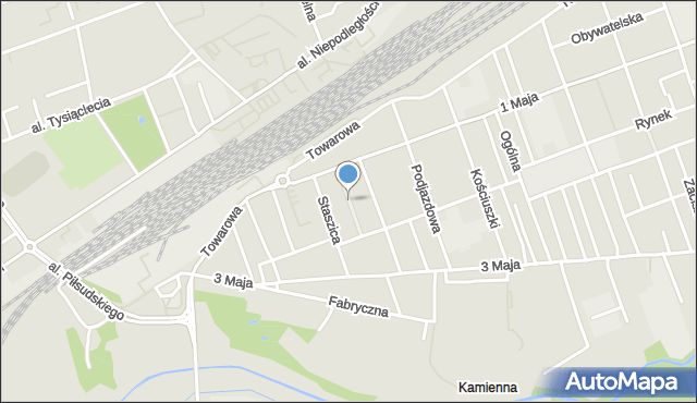 Skarżysko-Kamienna, Przesmyk, mapa Skarżysko-Kamienna