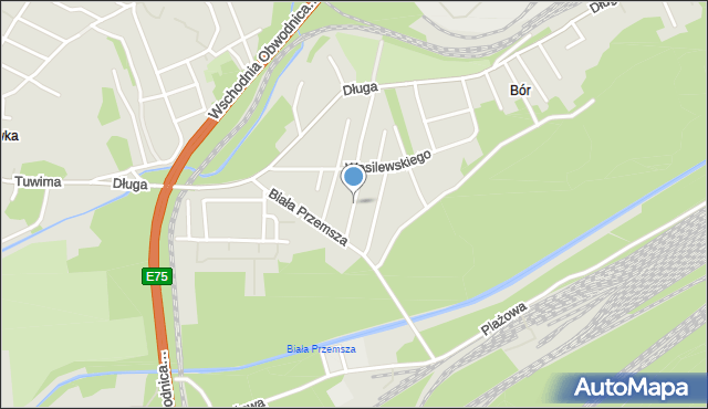 Sosnowiec, Przyjaźni, mapa Sosnowca