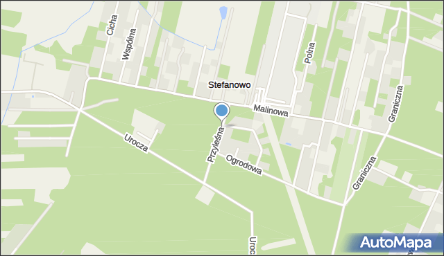 Stefanowo gmina Lesznowola, Przyleśna, mapa Stefanowo gmina Lesznowola