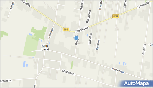 Stok Lacki, Praga, mapa Stok Lacki