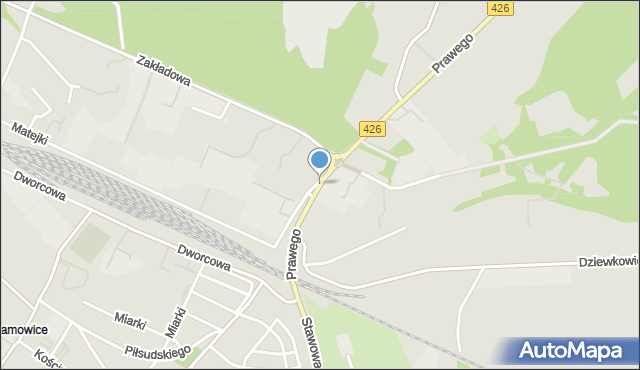 Strzelce Opolskie, Prawego Marka, mapa Strzelce Opolskie