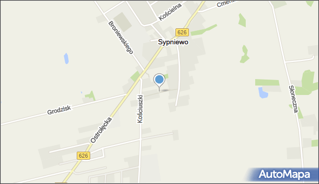 Sypniewo powiat makowski, Przejściowa, mapa Sypniewo powiat makowski