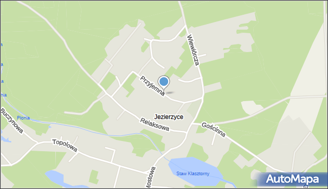 Szczecin, Przyjemna, mapa Szczecina