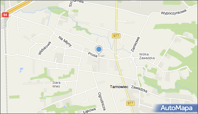Tarnowiec gmina Tarnów, Prusa Stanisława, ks., mapa Tarnowiec gmina Tarnów
