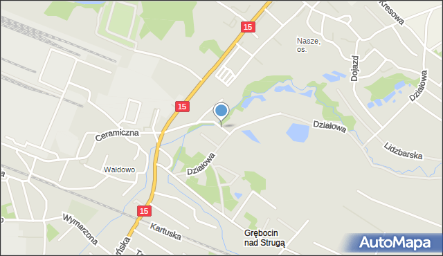 Toruń, Przeskok, mapa Torunia