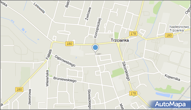Trzcianka powiat czarnkowsko-trzcianecki, Prosta, mapa Trzcianka powiat czarnkowsko-trzcianecki